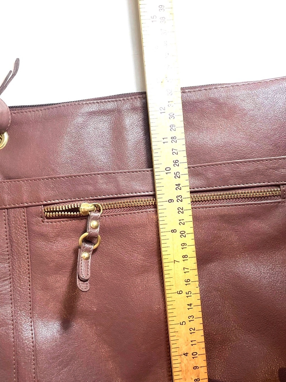 Great American Leather Works Brown 100% Genuine Leather Crossbody Shoulder Bag - Picture 13 of 13